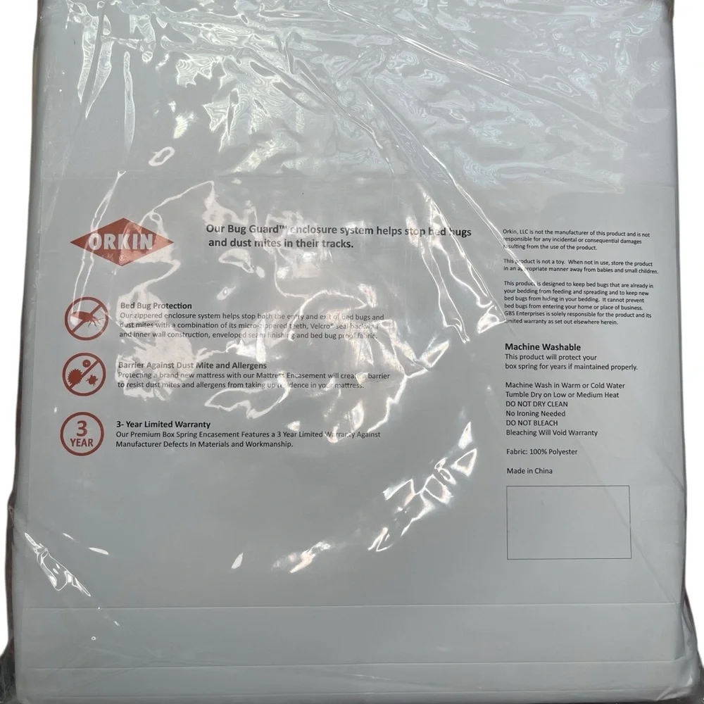Box Spring Encasement full size bed bug, Allergens, dust mite boxCR